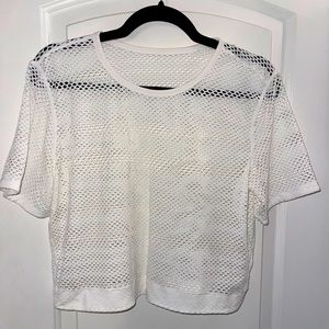 EUC Lululemon Sweat Your Heart Out Short Sleeve White //
Size 8